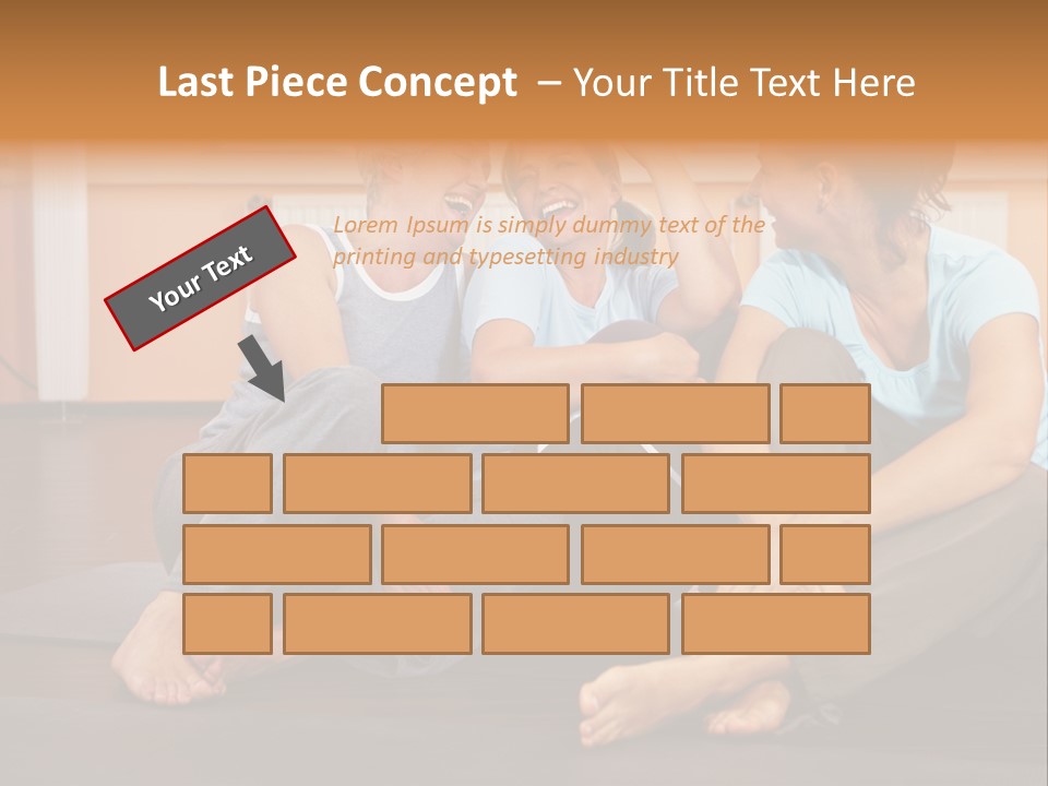 A Group Of People Sitting On Top Of A Yoga Mat PowerPoint Template
