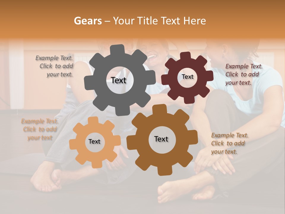 A Group Of People Sitting On Top Of A Yoga Mat PowerPoint Template