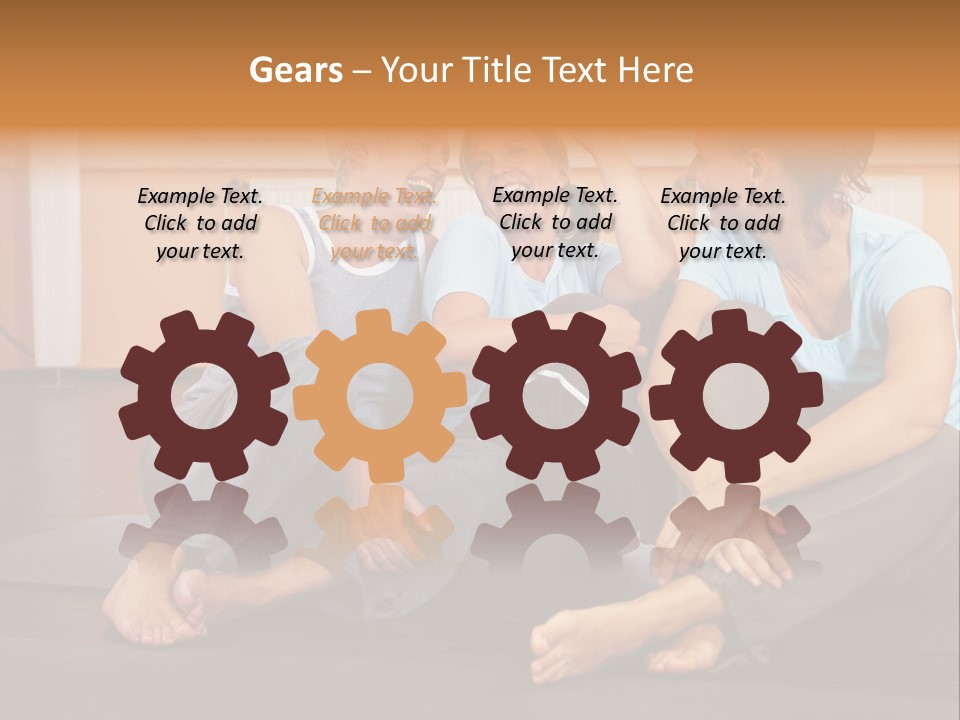 A Group Of People Sitting On Top Of A Yoga Mat PowerPoint Template