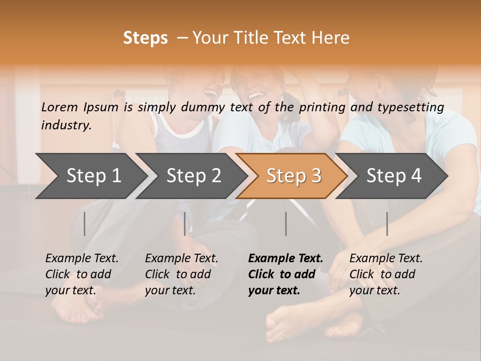 A Group Of People Sitting On Top Of A Yoga Mat PowerPoint Template