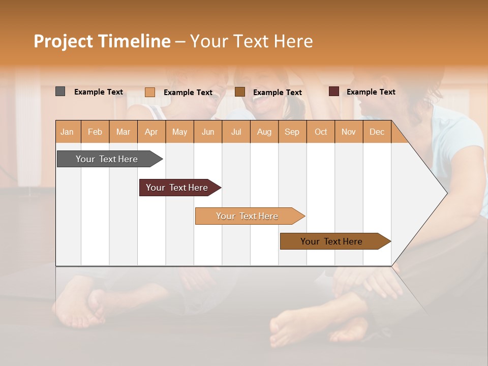 A Group Of People Sitting On Top Of A Yoga Mat PowerPoint Template