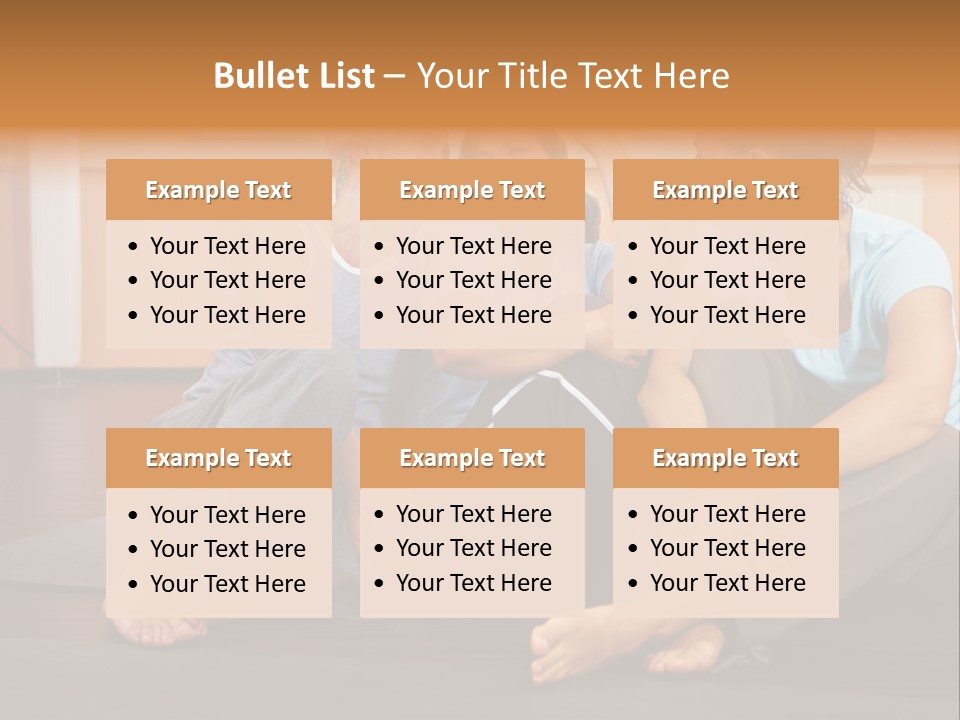 A Group Of People Sitting On Top Of A Yoga Mat PowerPoint Template