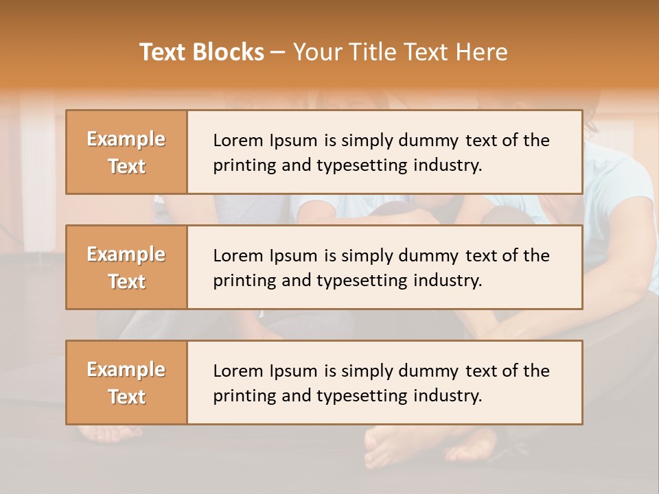 A Group Of People Sitting On Top Of A Yoga Mat PowerPoint Template