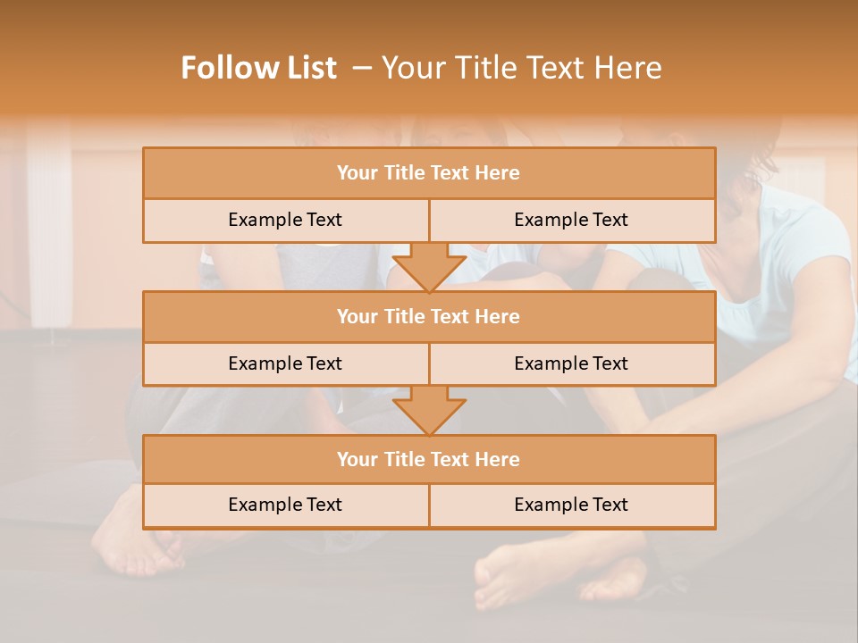 A Group Of People Sitting On Top Of A Yoga Mat PowerPoint Template