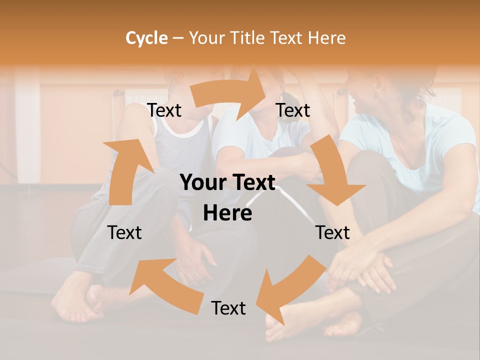 A Group Of People Sitting On Top Of A Yoga Mat PowerPoint Template