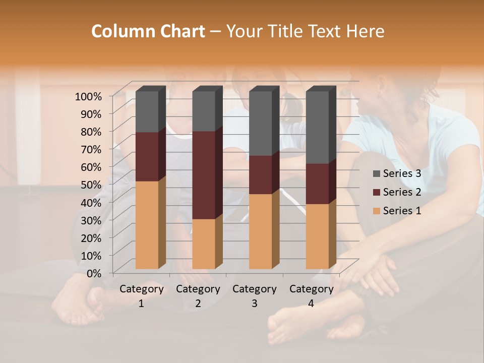 A Group Of People Sitting On Top Of A Yoga Mat PowerPoint Template