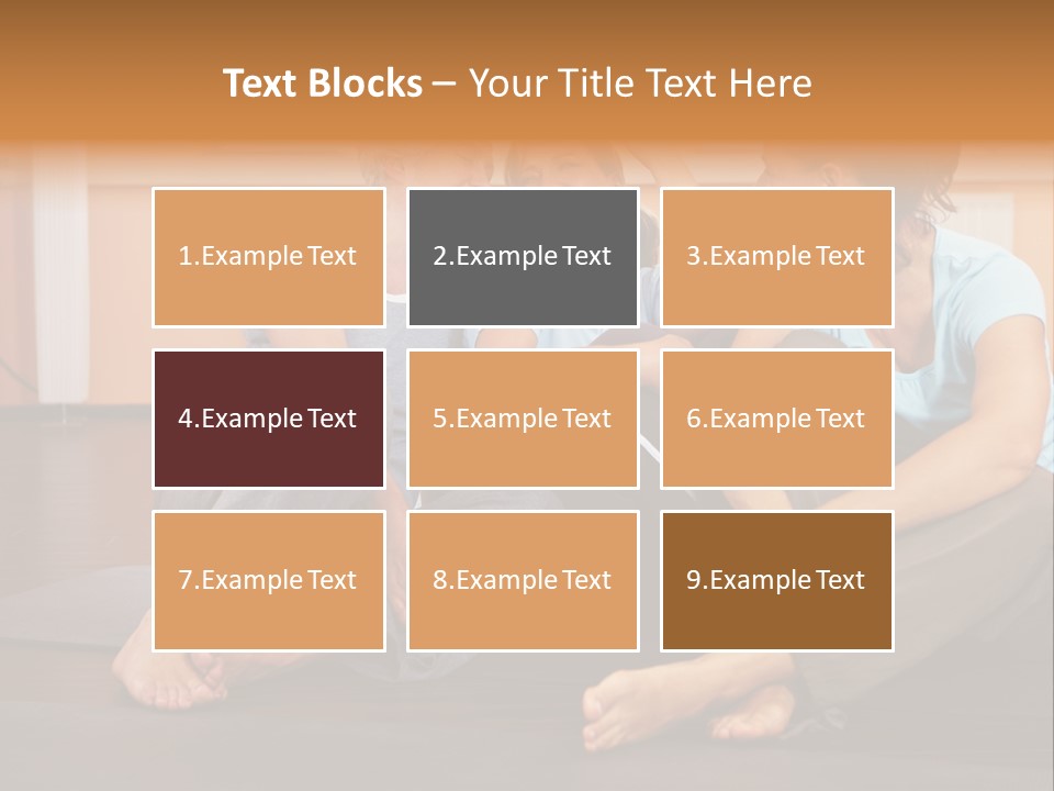 A Group Of People Sitting On Top Of A Yoga Mat PowerPoint Template