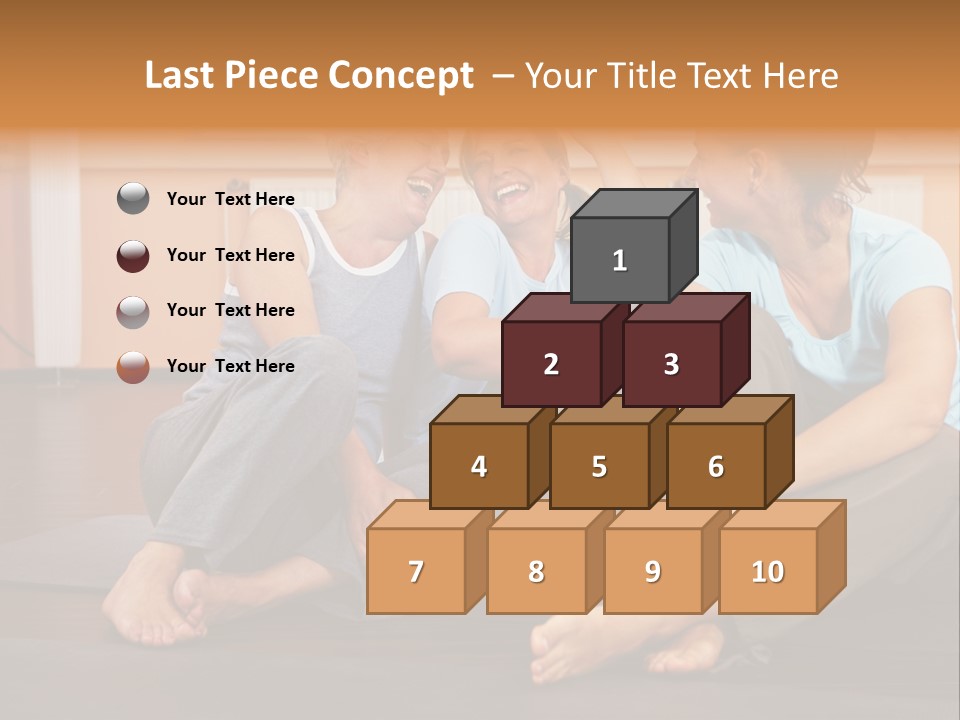 A Group Of People Sitting On Top Of A Yoga Mat PowerPoint Template
