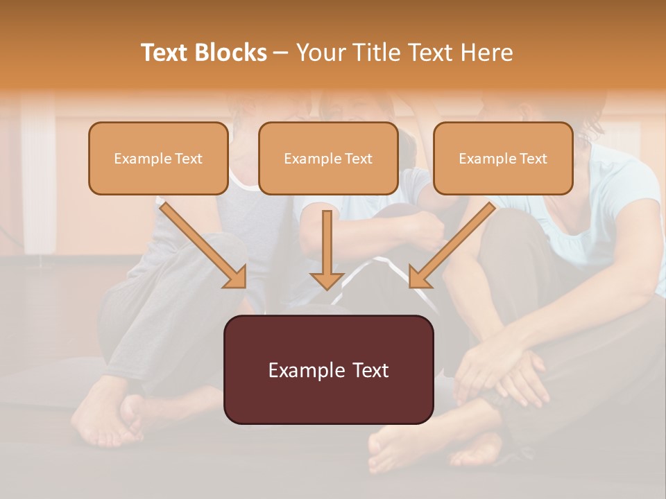 A Group Of People Sitting On Top Of A Yoga Mat PowerPoint Template