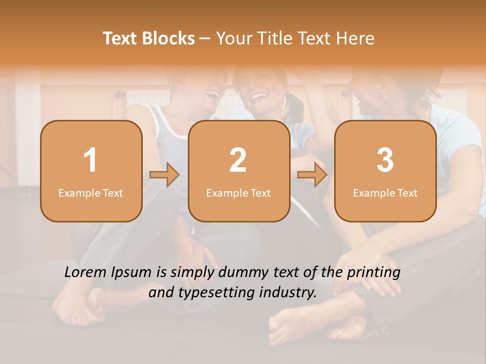 A Group Of People Sitting On Top Of A Yoga Mat PowerPoint Template