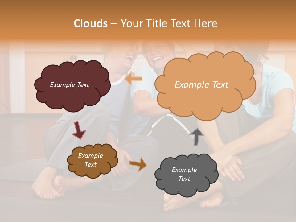 A Group Of People Sitting On Top Of A Yoga Mat PowerPoint Template