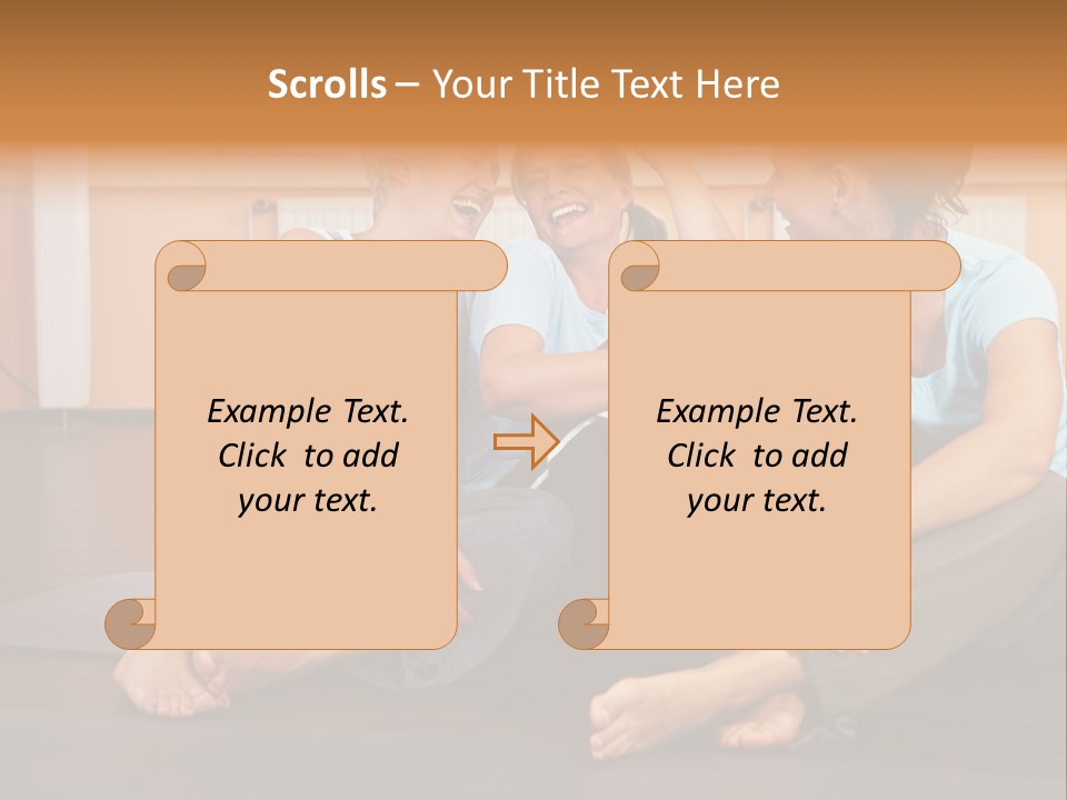 A Group Of People Sitting On Top Of A Yoga Mat PowerPoint Template