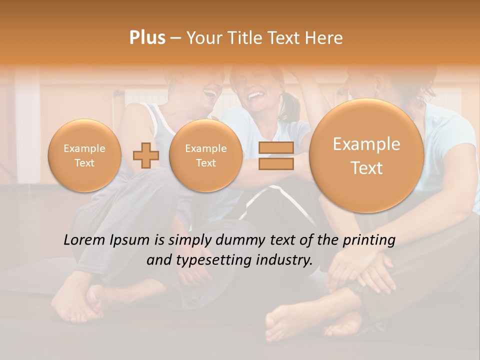 A Group Of People Sitting On Top Of A Yoga Mat PowerPoint Template