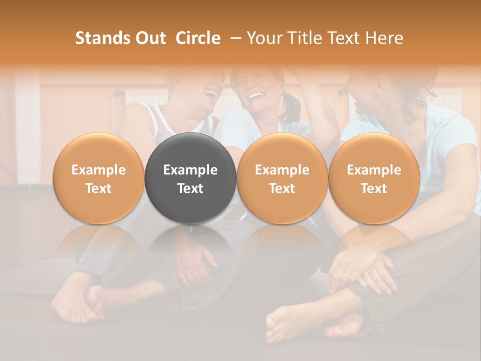 A Group Of People Sitting On Top Of A Yoga Mat PowerPoint Template