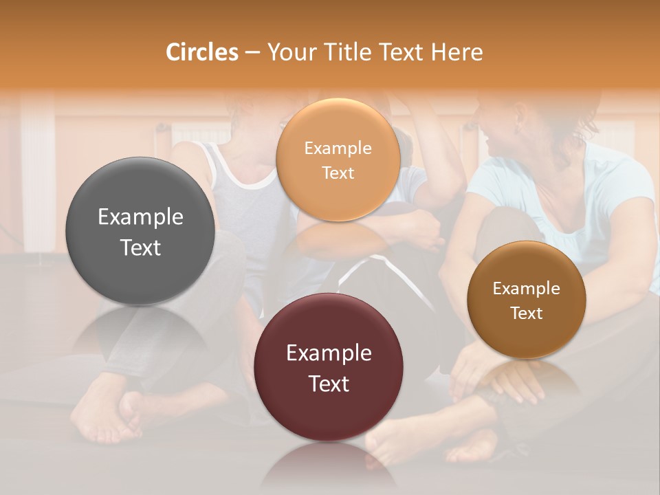A Group Of People Sitting On Top Of A Yoga Mat PowerPoint Template