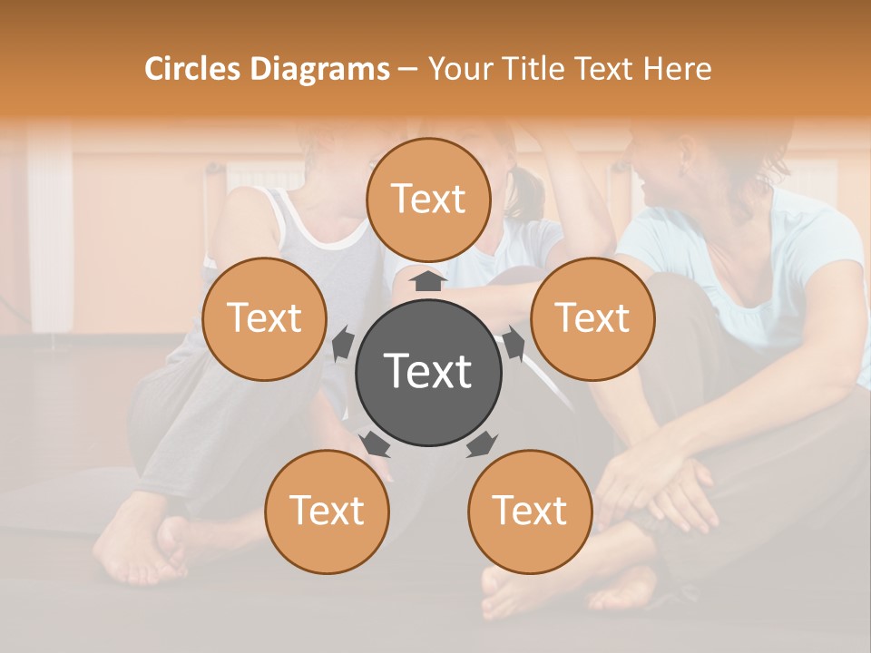 A Group Of People Sitting On Top Of A Yoga Mat PowerPoint Template