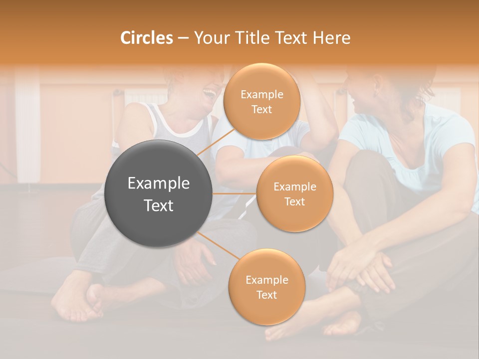 A Group Of People Sitting On Top Of A Yoga Mat PowerPoint Template