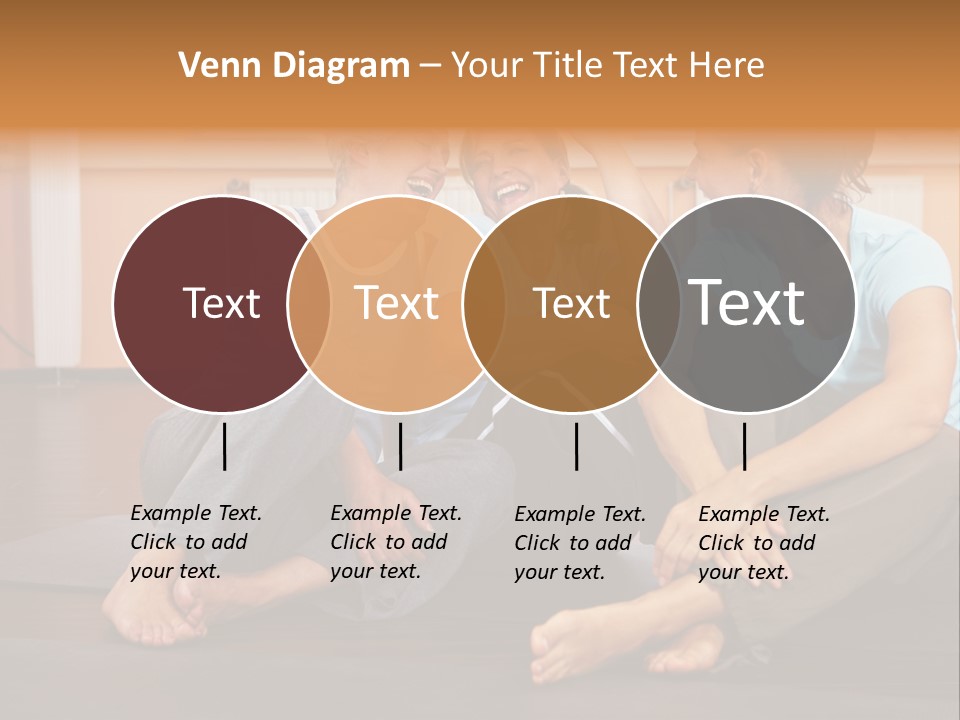 A Group Of People Sitting On Top Of A Yoga Mat PowerPoint Template