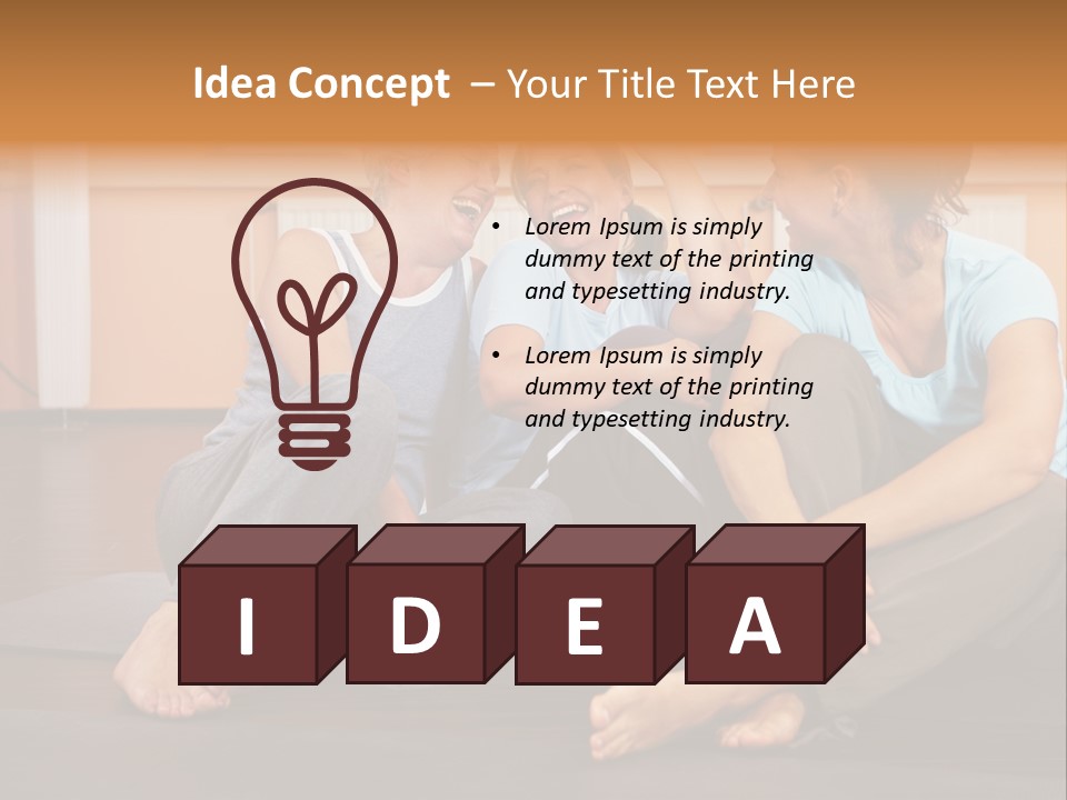 A Group Of People Sitting On Top Of A Yoga Mat PowerPoint Template