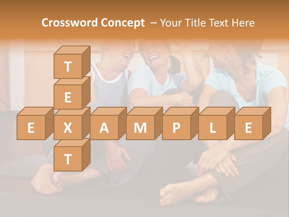 A Group Of People Sitting On Top Of A Yoga Mat PowerPoint Template