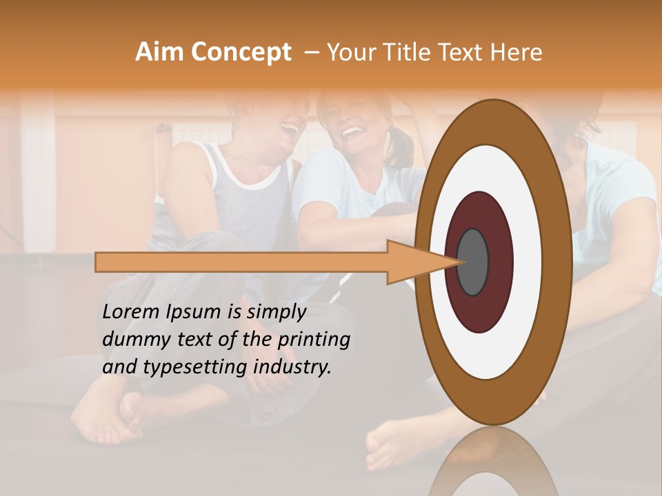 A Group Of People Sitting On Top Of A Yoga Mat PowerPoint Template