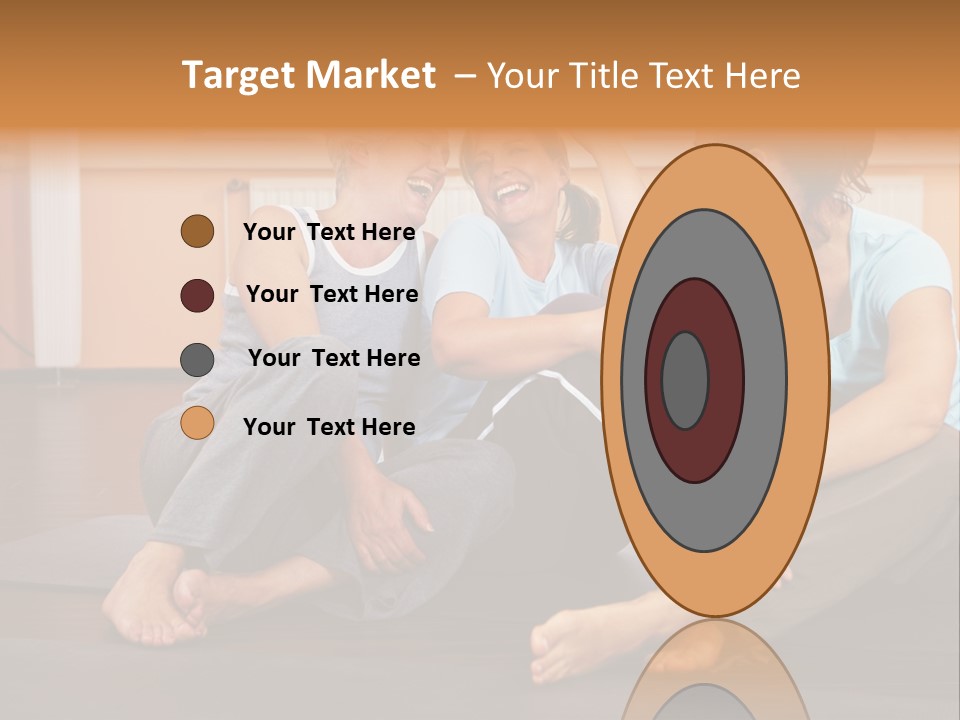 A Group Of People Sitting On Top Of A Yoga Mat PowerPoint Template