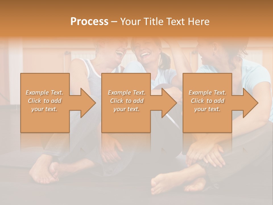 A Group Of People Sitting On Top Of A Yoga Mat PowerPoint Template