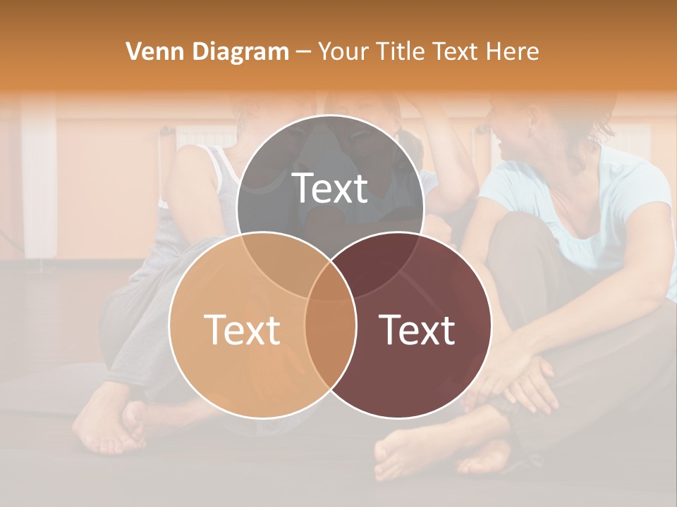 A Group Of People Sitting On Top Of A Yoga Mat PowerPoint Template