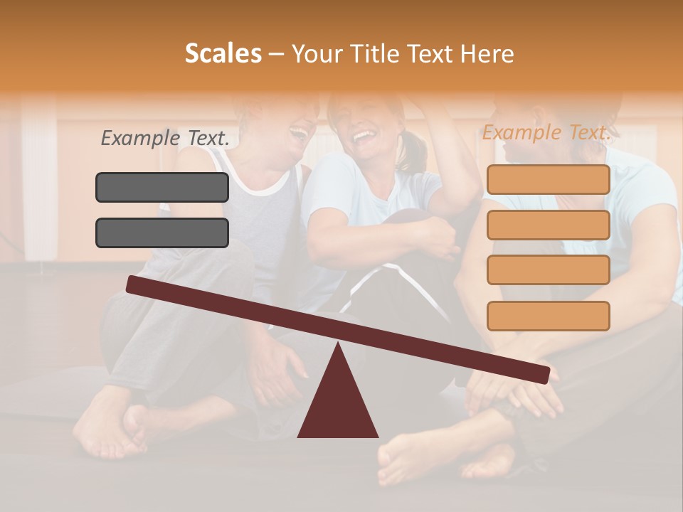 A Group Of People Sitting On Top Of A Yoga Mat PowerPoint Template