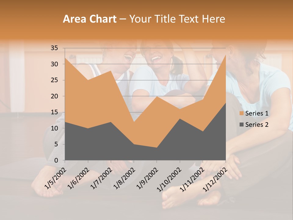 A Group Of People Sitting On Top Of A Yoga Mat PowerPoint Template
