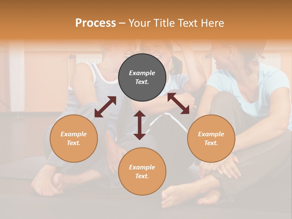 A Group Of People Sitting On Top Of A Yoga Mat PowerPoint Template