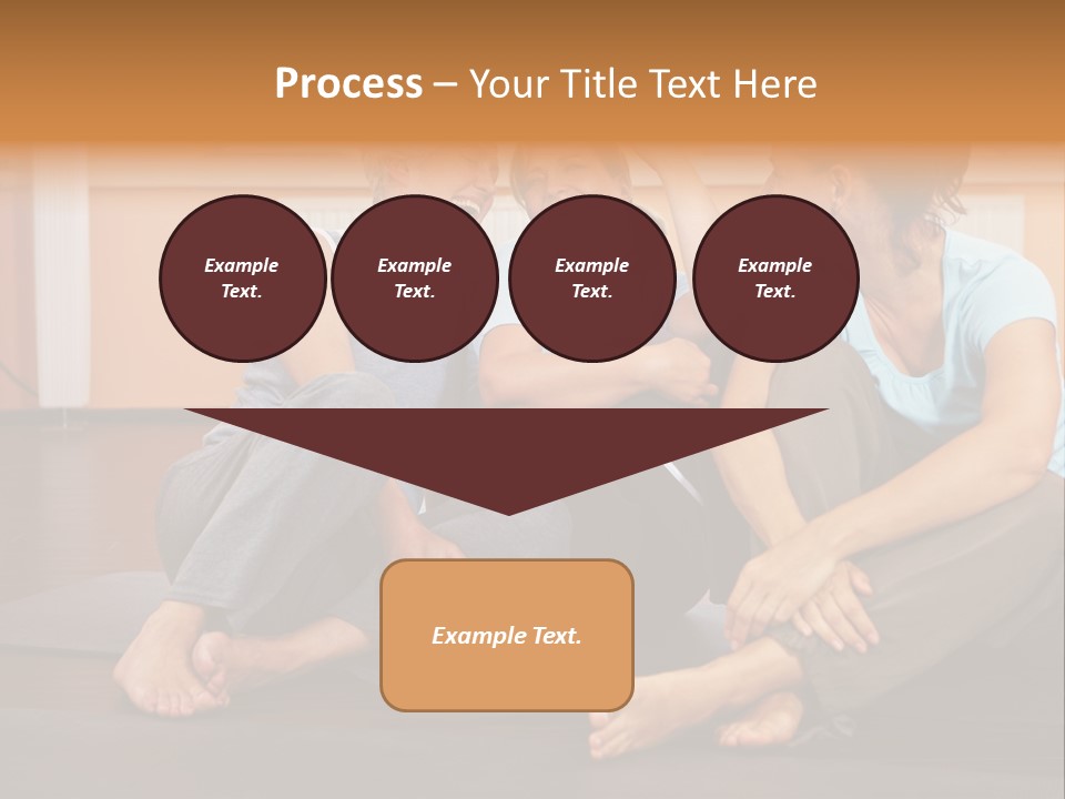 A Group Of People Sitting On Top Of A Yoga Mat PowerPoint Template