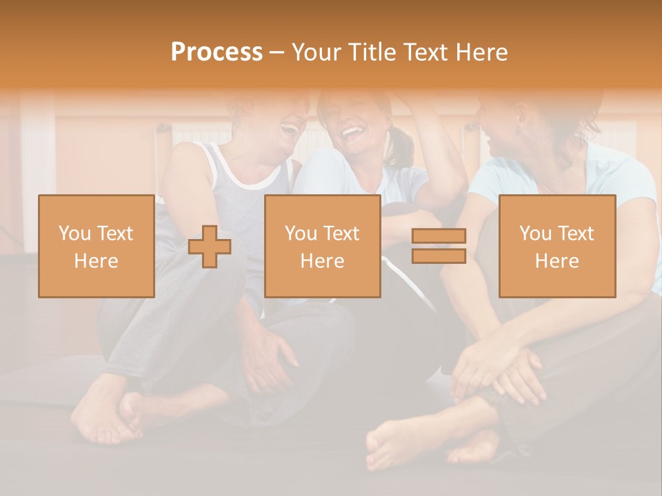 A Group Of People Sitting On Top Of A Yoga Mat PowerPoint Template