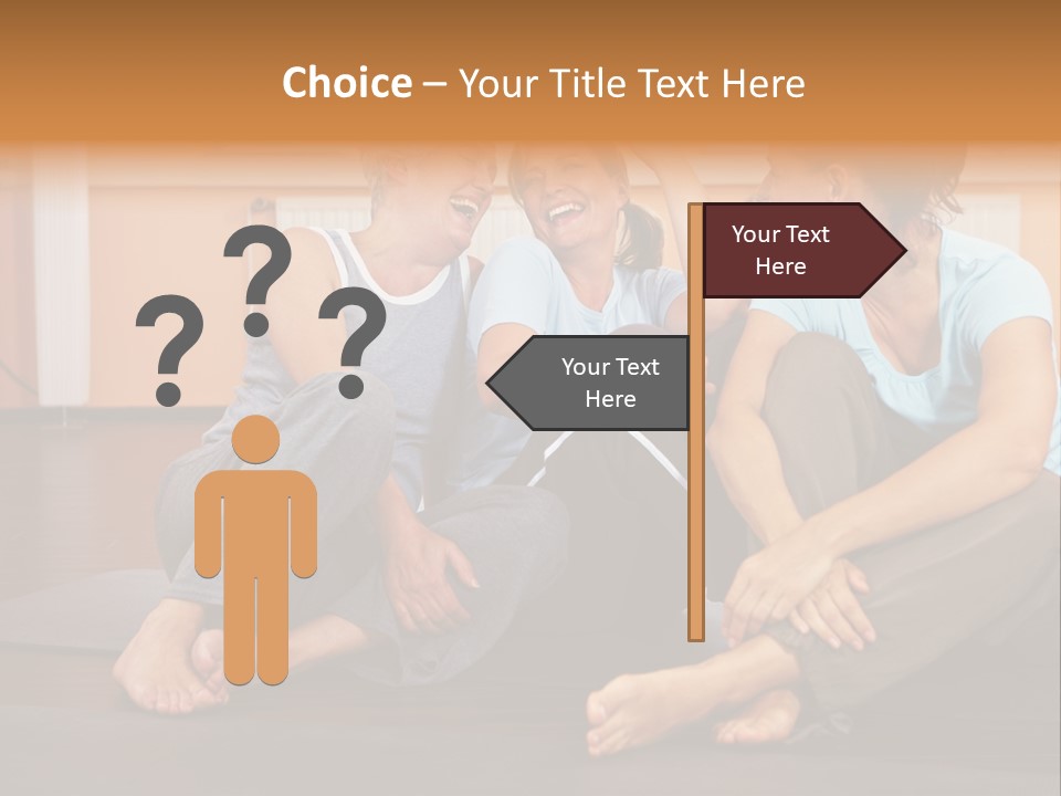 A Group Of People Sitting On Top Of A Yoga Mat PowerPoint Template