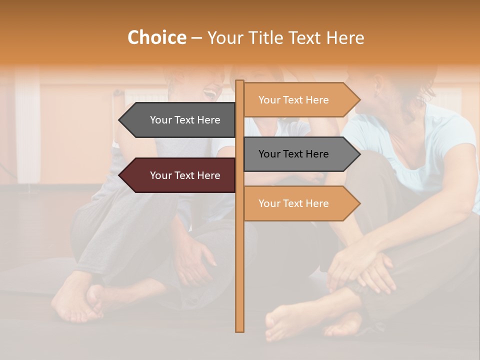 A Group Of People Sitting On Top Of A Yoga Mat PowerPoint Template