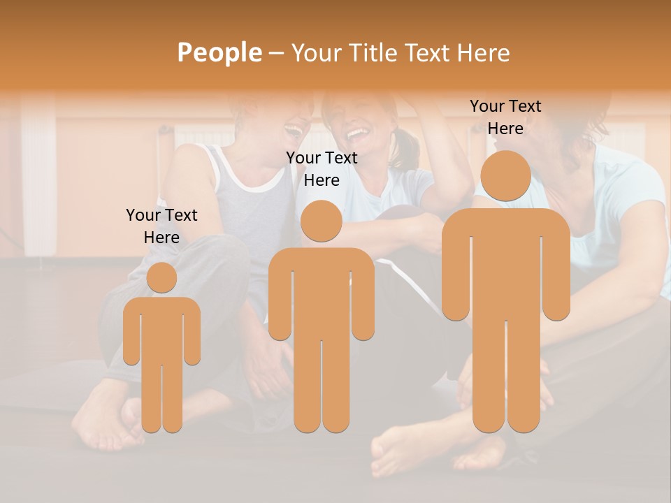 A Group Of People Sitting On Top Of A Yoga Mat PowerPoint Template