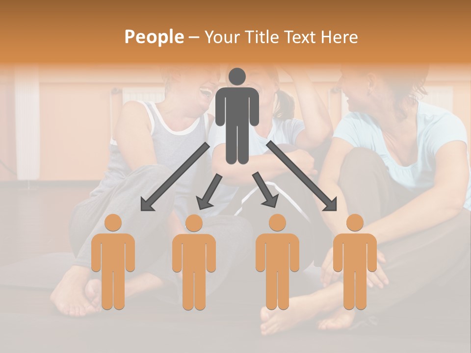 A Group Of People Sitting On Top Of A Yoga Mat PowerPoint Template