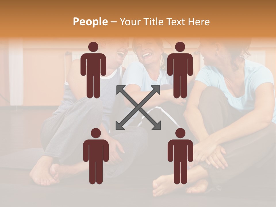 A Group Of People Sitting On Top Of A Yoga Mat PowerPoint Template