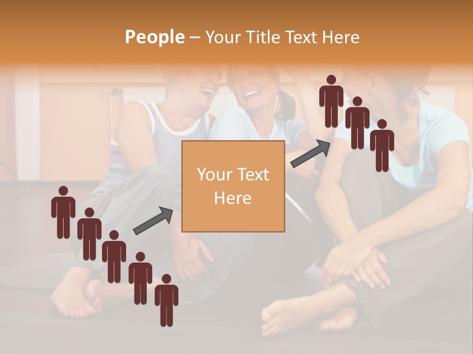 A Group Of People Sitting On Top Of A Yoga Mat PowerPoint Template