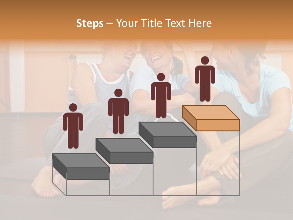 A Group Of People Sitting On Top Of A Yoga Mat PowerPoint Template