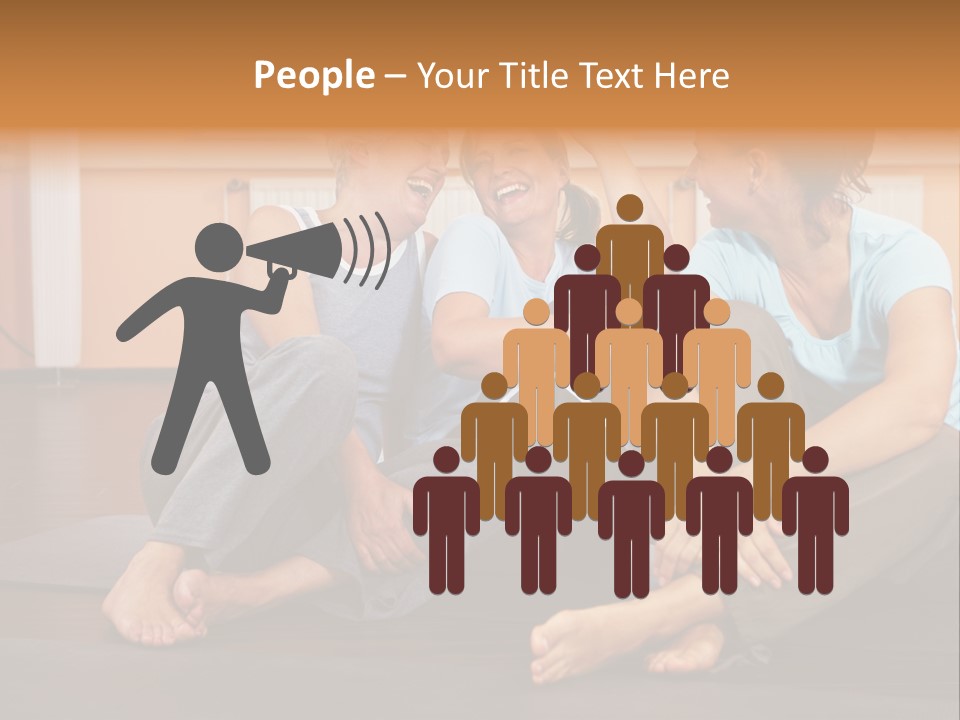 A Group Of People Sitting On Top Of A Yoga Mat PowerPoint Template