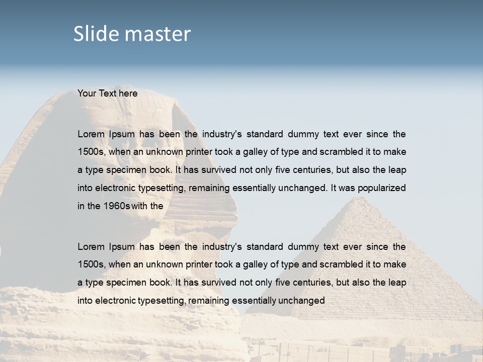Travel Iconic Pyramid PowerPoint Template