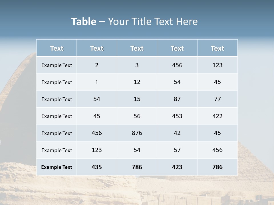 Travel Iconic Pyramid PowerPoint Template