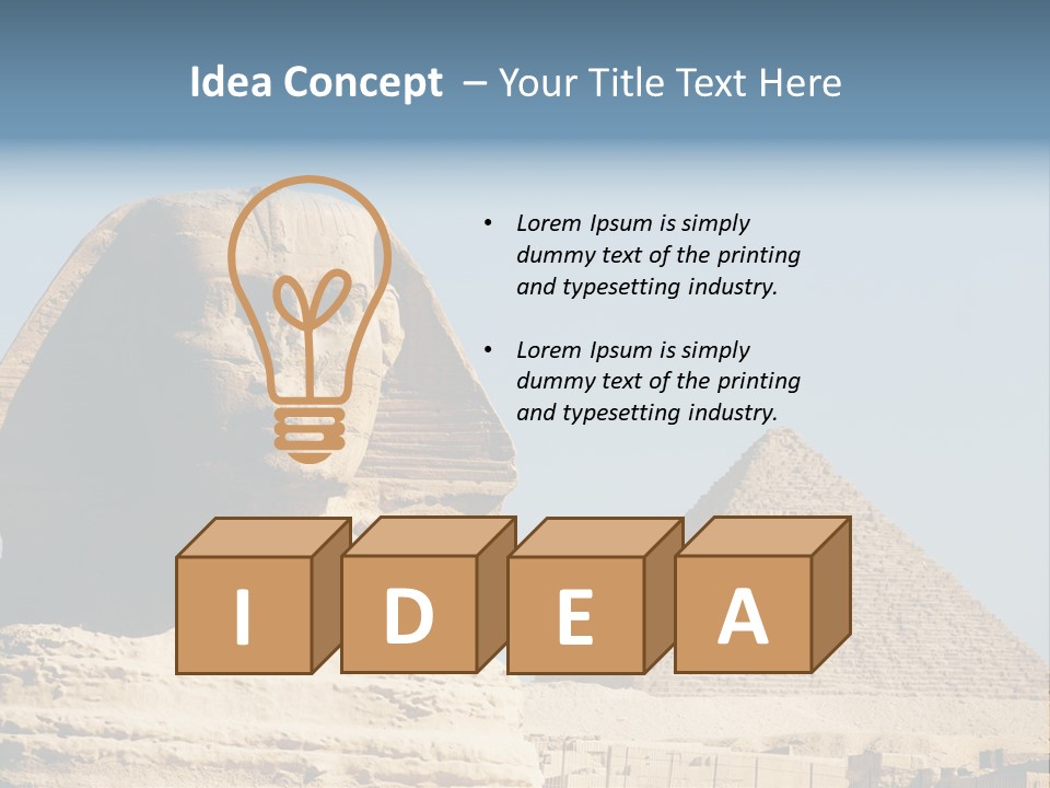 Travel Iconic Pyramid PowerPoint Template