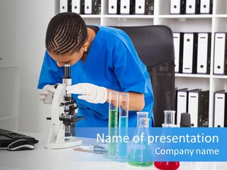 Office Medical Afro PowerPoint Template