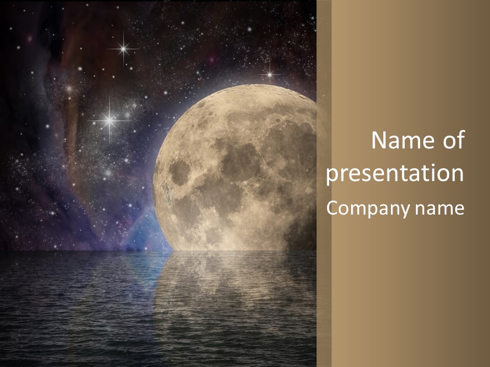 Sea Cosmos Starfield PowerPoint Template