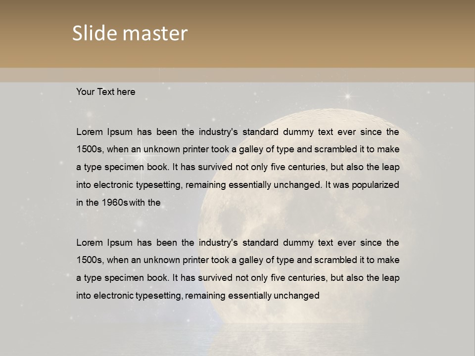 Sea Cosmos Starfield PowerPoint Template