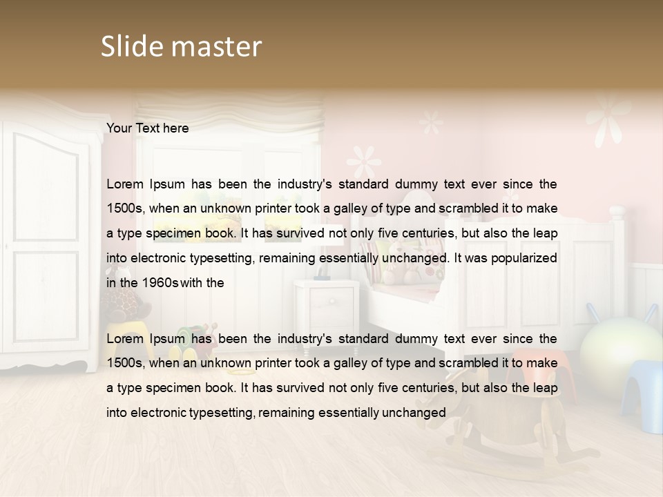 Horizontal Enjoy Girl PowerPoint Template