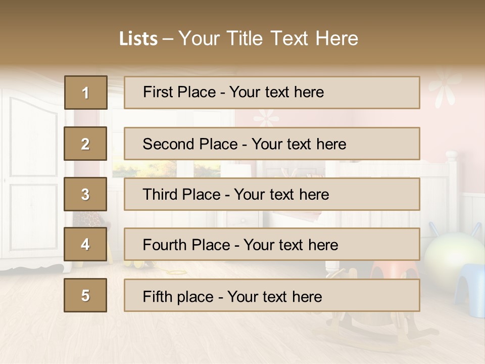 Horizontal Enjoy Girl PowerPoint Template