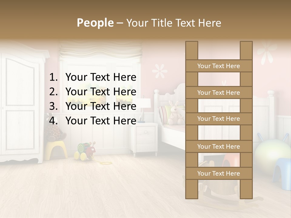 Horizontal Enjoy Girl PowerPoint Template